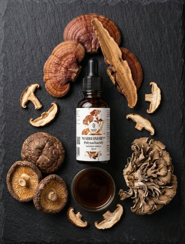 Reishi + Maitake + Shiitake polysacharidy kapky 50 ml