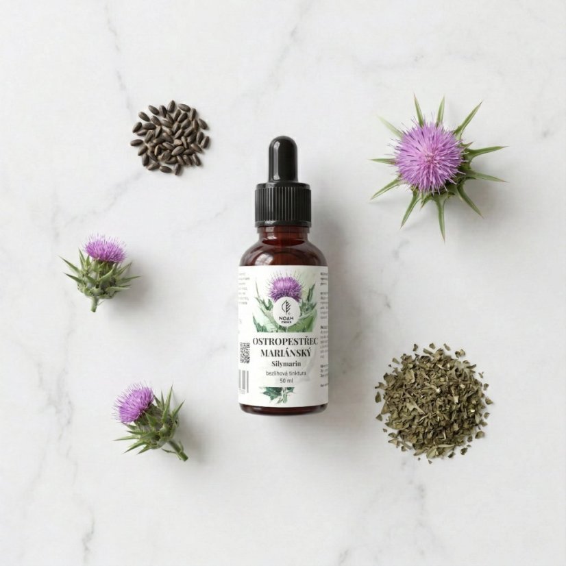 Ostropestřec mariánský silymarin kapky bez alkoholu - Objem: 50 ml