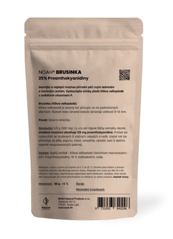 Brusinka 25% PAC prášek - Balení: 50 g