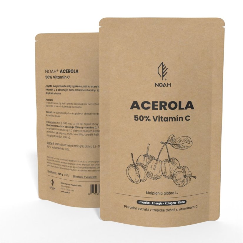 ACEROLA 50% Vitamín C - Balení: 100 g
