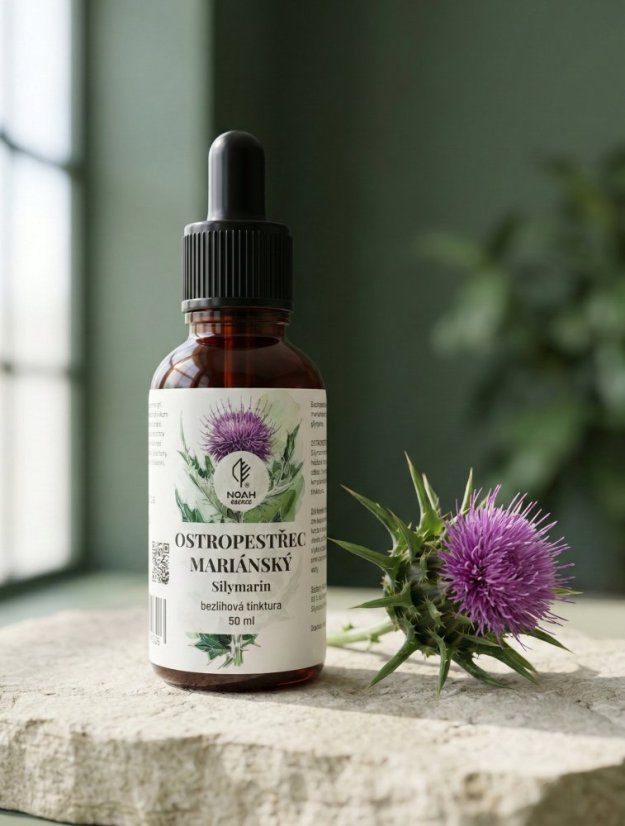 Ostropestřec mariánský silymarin kapky bez alkoholu - Objem: 50 ml