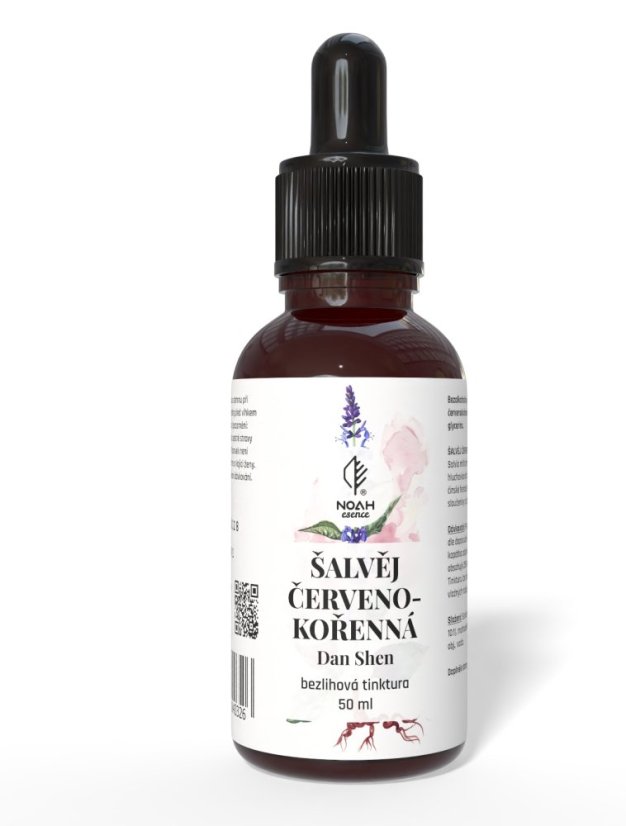 Šalvěj červenokořenná Dan Shen kapky bez alkoholu - Objem: 50 ml