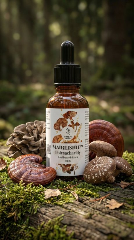 Reishi + Maitake + Shiitake polysacharidy kapky 50 ml